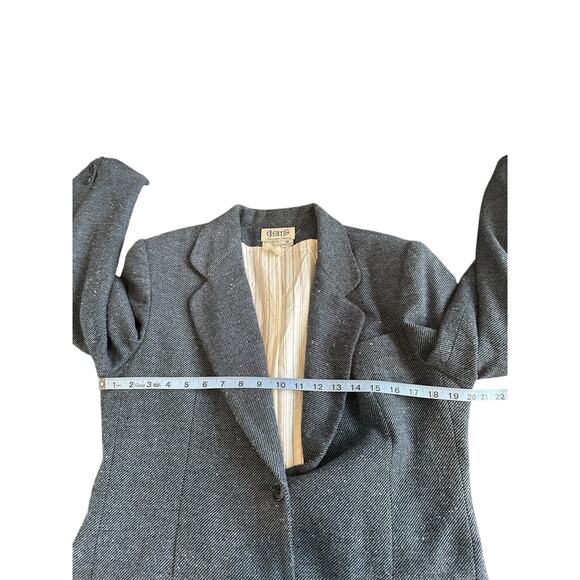 Vintage Light Academia Schoolgirl Preppy Academia Oversized Wool Blazer Size 10 - Picture 11 of 13